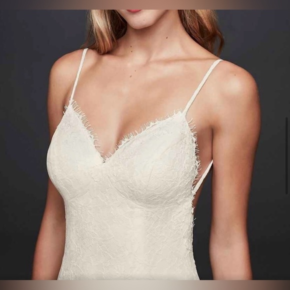 David’s Bridal Backless Lace Wedding Dress Boho Ivory - Picture 6 of 7